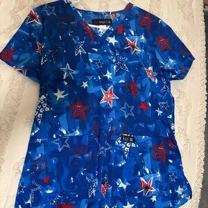 patriotic scrub top